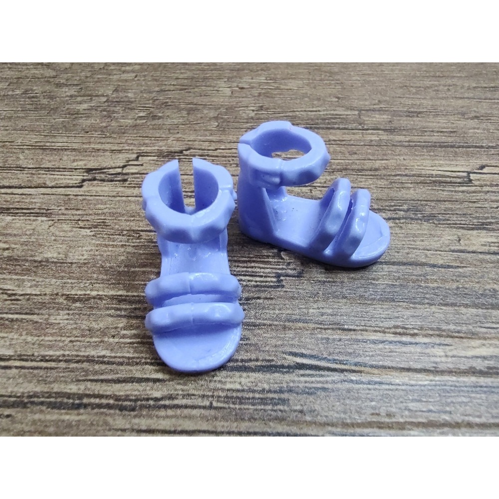 Barbie Chelsea Sandals Shoes Doll Fashion Periwinkle Blue Purple Ankle Strap Z26